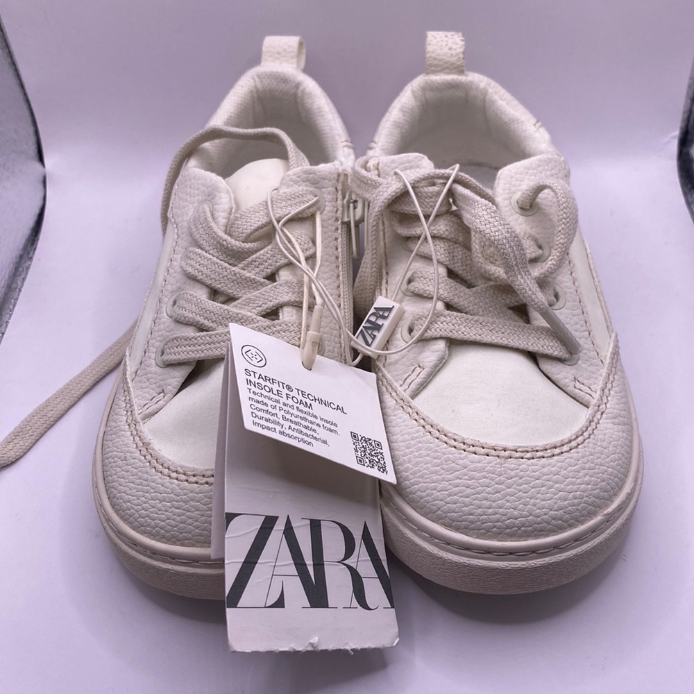 ZARA New With Tag toddler white sneakers